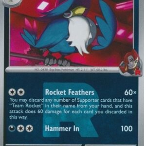 ME Ascended Heroes 127/217 Team Rocket's Honchkrow (Reverse Holo ROCKET SYMBOL)