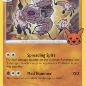 Rebel Clash 102/192 Galarian Runerigus (Pikachu Pumpkin Stamp)