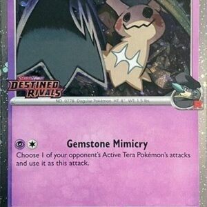 SV Destined Rivals 087/182 Team Rocket's Mimikyu (Cosmo Holo Destined Rivals Stamp)