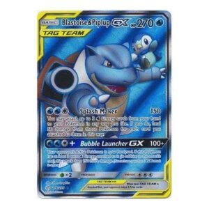 SM Cosmic Eclipse 214/236 Blastoise & Piplup GX (Tag Team Full Art)