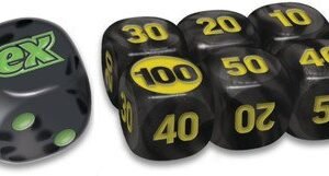 Perfect Order Clear Black w/ Green Die & Small Black w/ Yellow Dice (6)