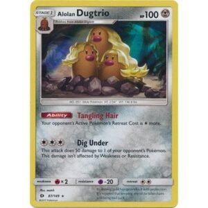 Sun and Moon (Base Set) 87/149 Alolan Dugtrio (Holo)