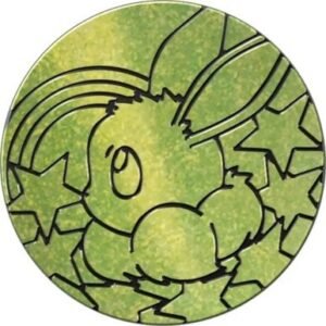 Green & Black Glitter Eevee Oversized Coin