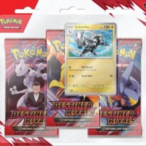 Scarlet and Violet Destined Rivals 3 Pack Blister Zebstrika