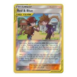SM Cosmic Eclipse 202/236 Red & Blue (Tag Team) (Reverse Holo)