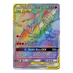 SM Unbroken Bonds 217/214 Reshiram & Charizard GX (Rainbow Rare Tag Team)