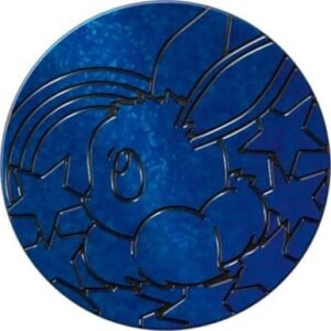 Dark Blue & Black Glitter Eevee Oversized Coin