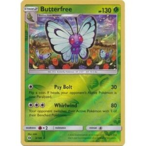 Sun and Moon (Base Set) 3/149 Butterfree (Reverse Holo)