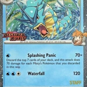 SV Destined Rivals 049/182 Misty's Gyarados (Cosmo Holo Destined Rivals Stamp STAFF)