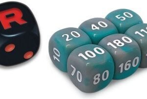 SV Destined Rivals Black & Red Team Rocket Die w/ Light Blue (small) Dice
