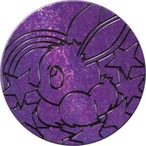 Purple & Black Glitter Eevee Oversized Coin