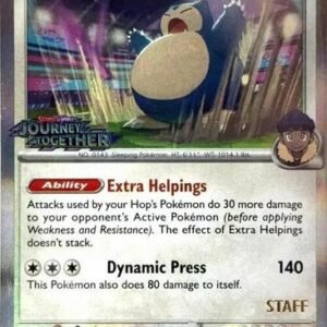Scarlet & Violet Promo SVP184 Hop's Snorlax (STAFF)