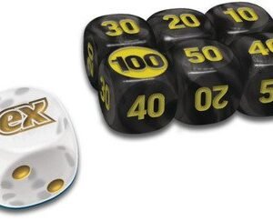 Mega Evolution White w/ Gold Die & Small Black w/ Yellow Dice (6)