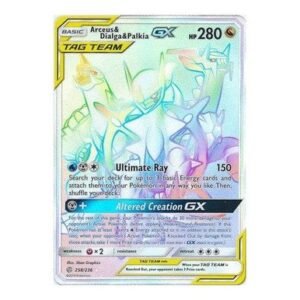 SM Cosmic Eclipse 258/236 Arceus & Dialga & Palkia GX (Tag Team Rainbow Rare )