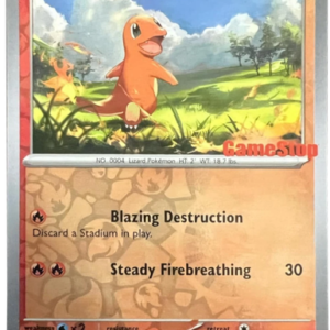 Scarlet & Violet 151 004/165 Charmander (Reverse Holo GameStop Stamp)