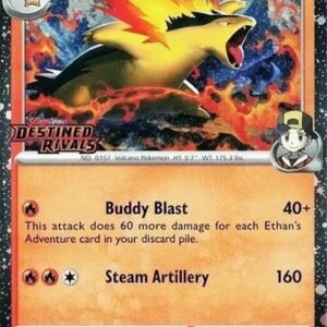 SV Destined Rivals 034/182 Ethan's Typhlosion (Cosmo Holo Destined Rivals Stamp)