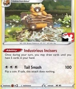 Brilliant Stars 121/172 Bibarel (Prize Pack League Promo Non-Holo)