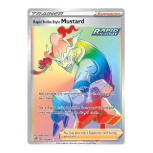 Battle Styles 176/163 Rapid Strike Style Mustard (Rainbow Rare)