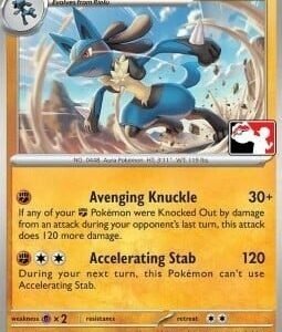 Scarlet & Violet (Base Set) 114/198 Lucario (Prize Pack League Promo Non-Holo)