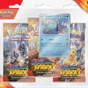 Scarlet and Violet Surging Sparks 3 Pack Blister Quagsire