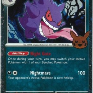 SV Paldean Fates 057/091 Gengar (Pikachu Pumpkin Cosmo Cosmo Holo Stamp)