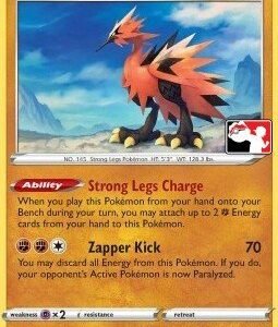 Evolving Skies 082/203 Galarian Zapdos (Prize Pack League Promo Non-Holo)