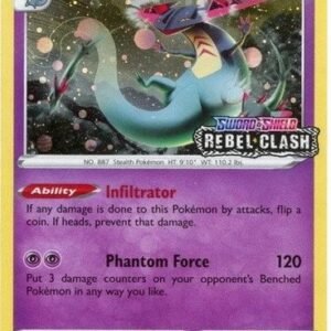 Rebel Clash 091/192 Dragapult (Cosmo Holo w/ Logo)