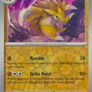 Scarlet & Violet 151 028/165 Sandslash (Reverse Holo)