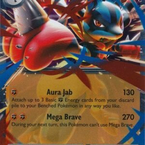 Mega Evolution 077/132 Mega Lucario ex (Half Art)