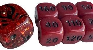 SWSH Lost Origin Red w/ Yellow Speckles & Red (small) Dice