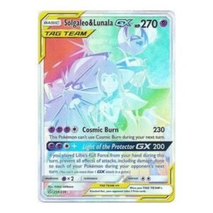 SM Cosmic Eclipse 254/236 Solgaleo & Lunala GX (Tag Team Rainbow Rare )