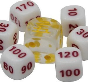 Celebrations Clear w/ Yellow & White (small) Dice
