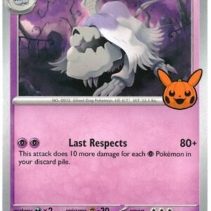 SV Paldean Fates 043/091 Houndstone (Pikachu Pumpkin Stamp)