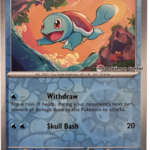 Scarlet & Violet 151 007/165 Squirtle (Reverse Holo Pokemon Center Stamp)