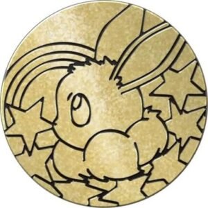 Yellow & Black Glitter Eevee Oversized Coin