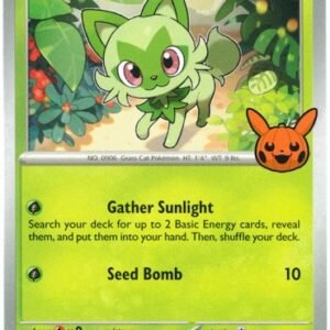 SV Paldea Evolved 012/193 Sprigatito (Pikachu Pumpkin Stamp)
