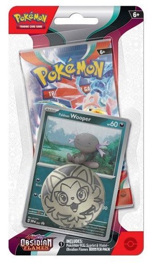 Scarlet and Violet Obsidian Flames 1 Pack Checklane Blister Paldean Wooper