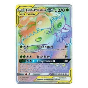 SM Team Up 182/181 Venusaur & Celebi GX (Rainbow Rare Tag Team)