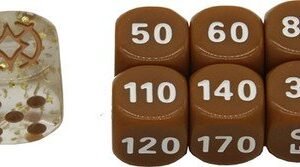 SWSH Brilliant Stars Clear w/ Gold & Brown (Small) Dice