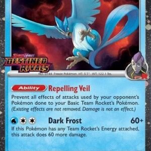 SV Destined Rivals 051/182 Team Rocket's Articuno (Cosmo Holo Destined Rivals Stamp)