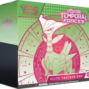 Scarlet and Violet Temporal Forces Elite Trainer Box Iron Leaves (Green & Pink)