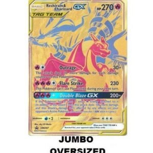 JUMBO Sun & Moon SM247 Reshiram & Charizard GX (Tag Team)