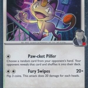 SV Destined Rivals 149/182 Team Rocket’s Meowth (Cosmo Holo)